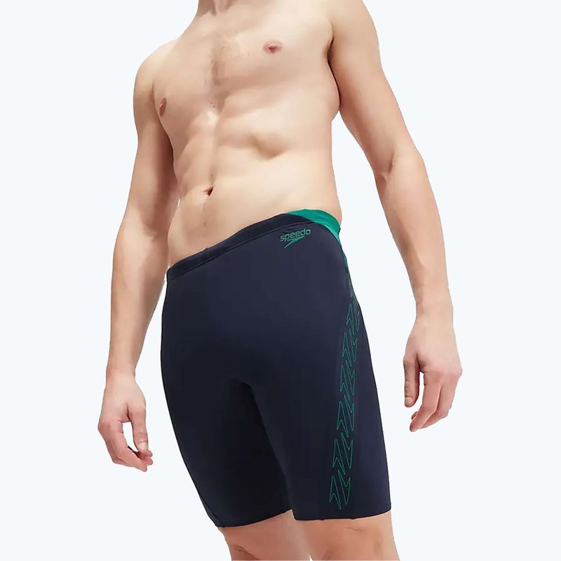 Costume da bagno Speedo Hyper Boom Splice da uomo blu/verde 4