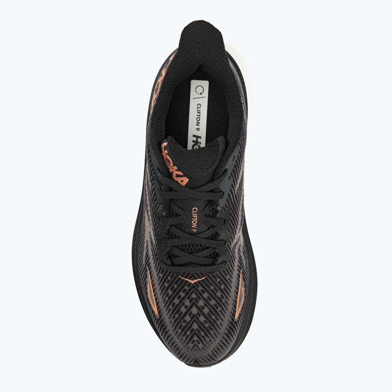 Scarpe da corsa da donna HOKA Clifton 9 nero/rame 5