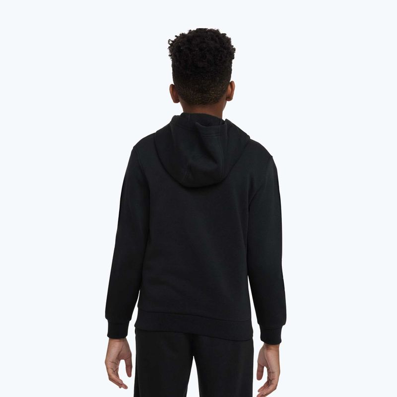Felpa con cappuccio Nike Club Fleece da bambino, nero/bianco 6