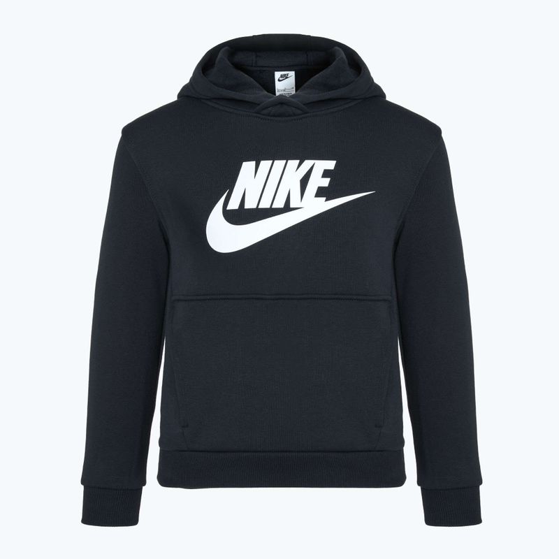 Felpa con cappuccio Nike Club Fleece da bambino, nero/bianco 8