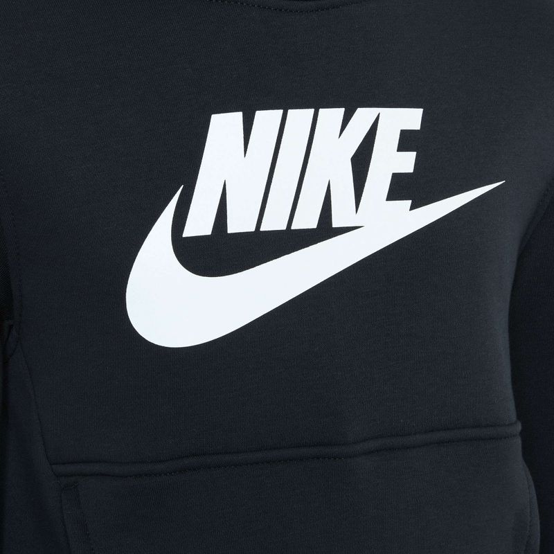 Felpa con cappuccio Nike Club Fleece da bambino, nero/bianco 10