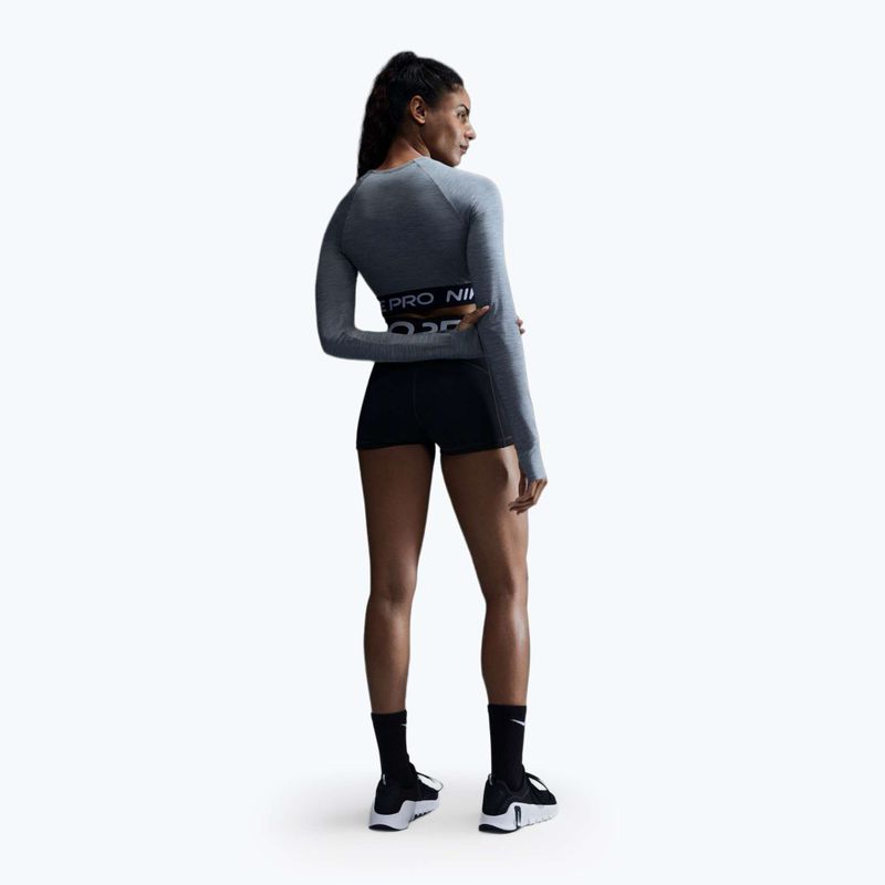 Top da allenamento a manica lunga donna Nike Pro 365 Dri-Fit smoke grey/heather 3