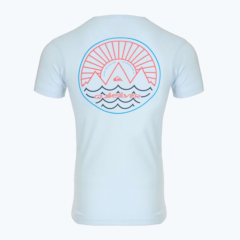 Maglietta Quiksilver Summit Sunset da uomo in combinazione blu/rosso 2