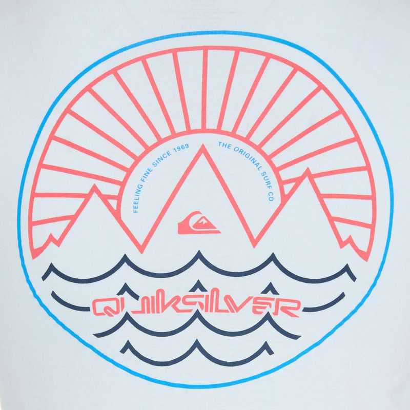 Maglietta Quiksilver Summit Sunset da uomo in combinazione blu/rosso 3