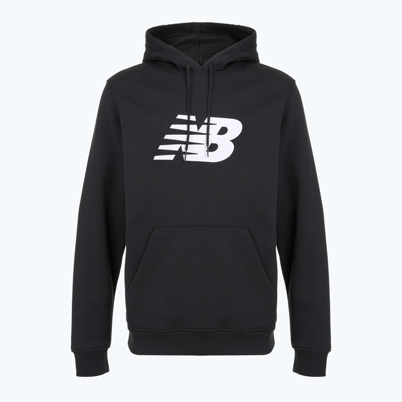 Felpa con cappuccio New Balance Core Brushed nera da uomo 3