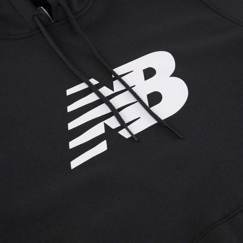 Felpa con cappuccio New Balance Core Brushed nera da uomo 5