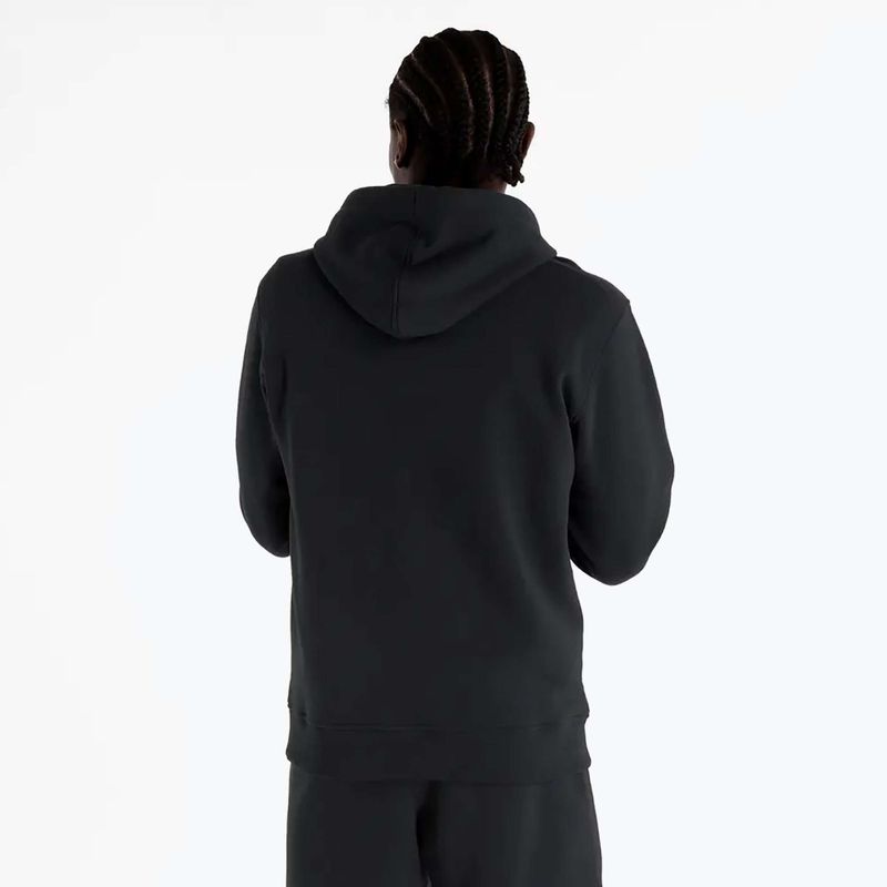 Felpa con cappuccio New Balance Core Brushed nera da uomo 2