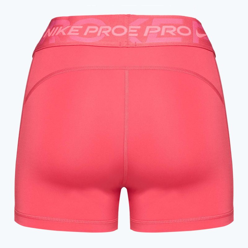 Pantaloncini da allenamento Nike Pro Mid Rise 3" donna aster rosa/pinksicle/hot punch/bianco 2
