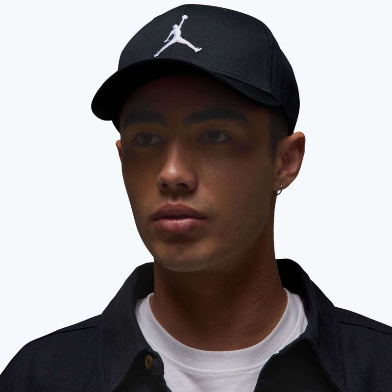 Cappellino con visiera Jordan Rise Structured Curved-Bill nero/bianco 5