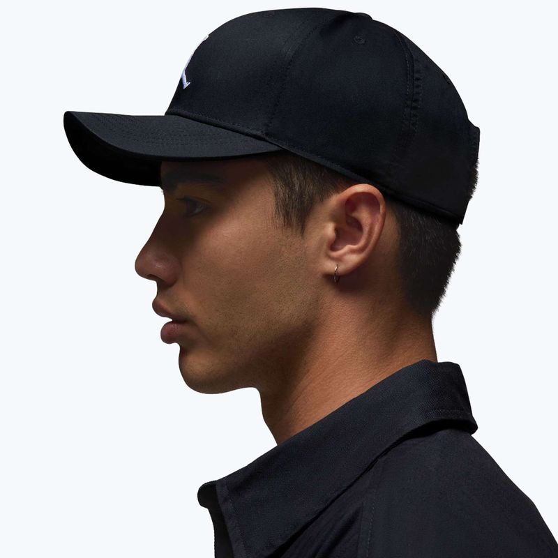 Cappellino con visiera Jordan Rise Structured Curved-Bill nero/bianco 6