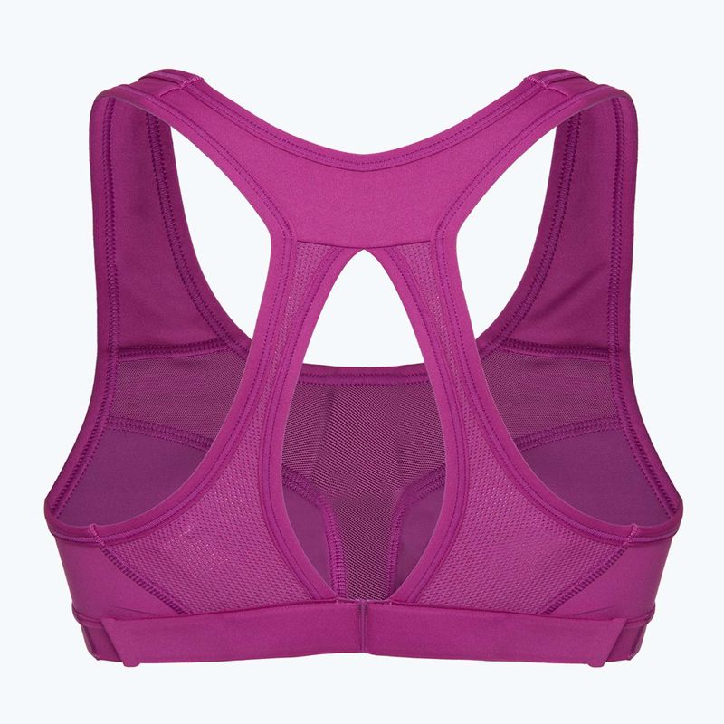 Reggiseno da allenamento Nike Swoosh High Support fucsia caldo / fucsia caldo / bianco 2