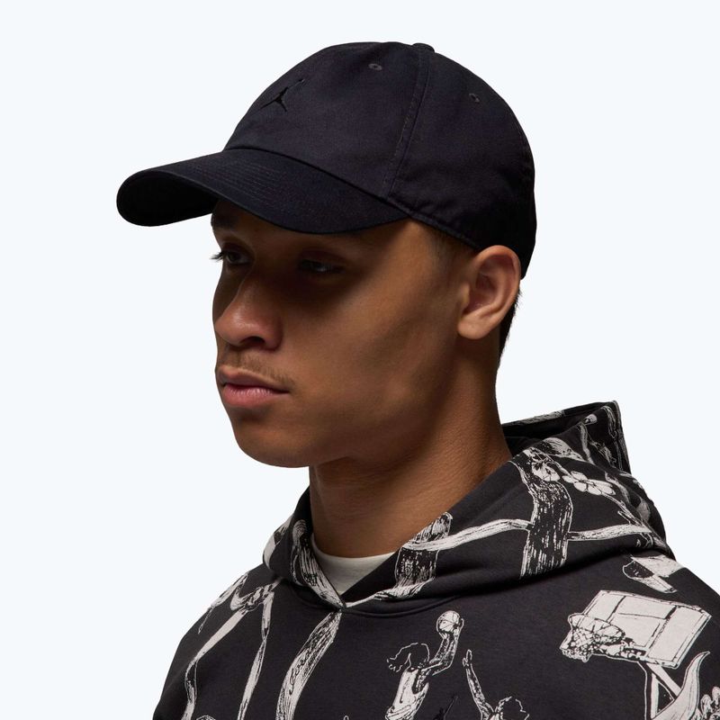 Cappellino con visiera Jordan Club Unstructured Curved-Bill black/black 7