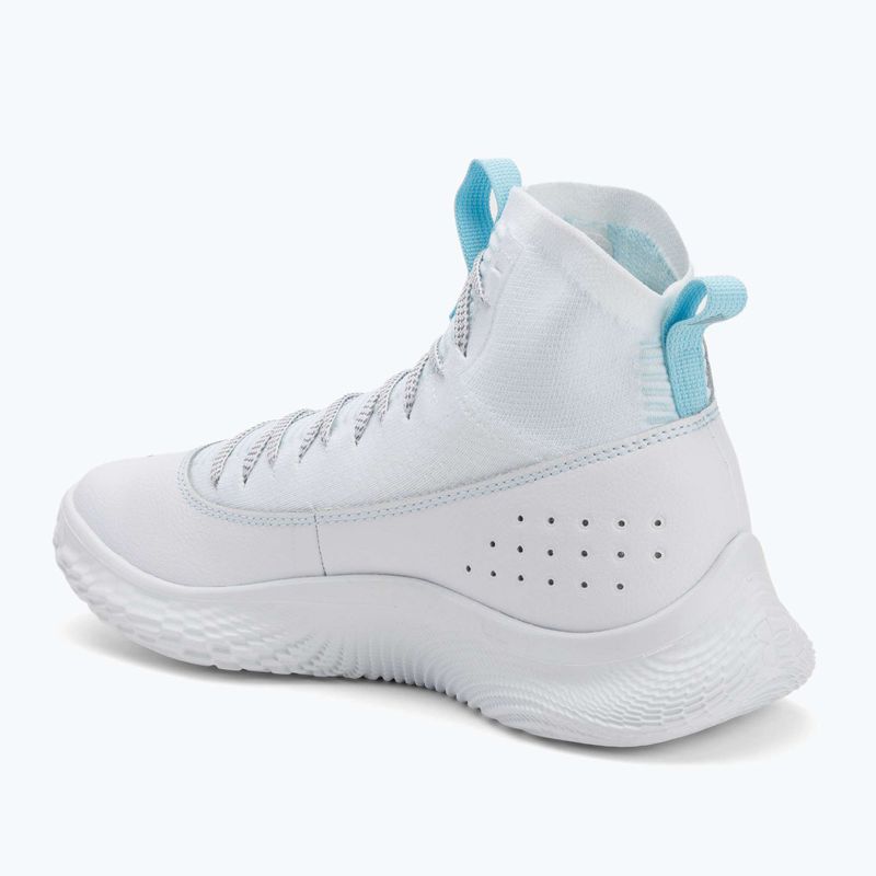Under Armour CURRY 4 FLOTRO scarpe da basket bianco/stream/argento metallico 3