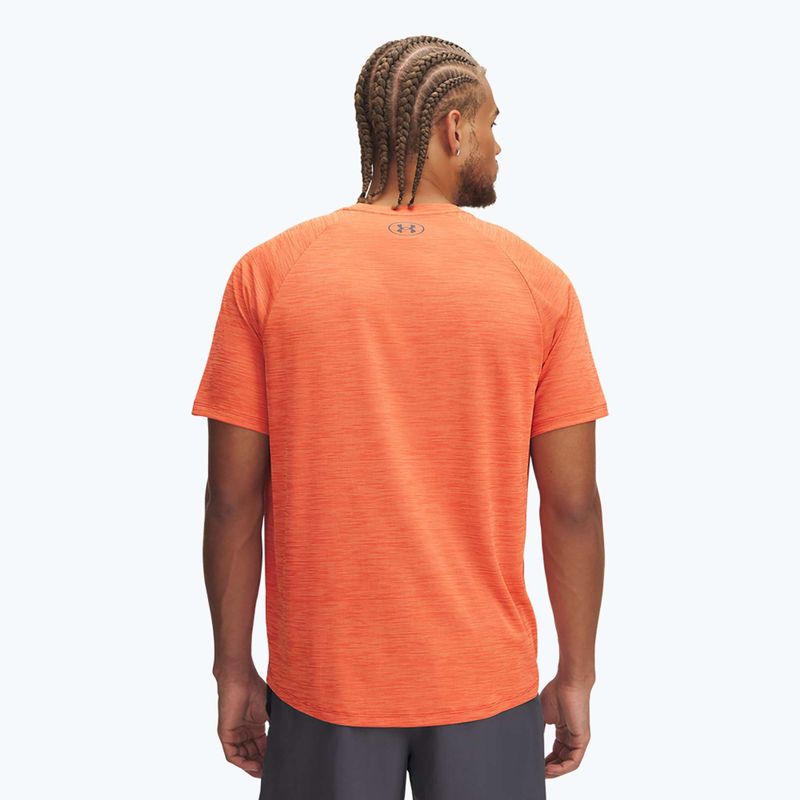 Maglietta da allenamento Under Armour Tech Textured fire/ares red/castlerock da uomo 2