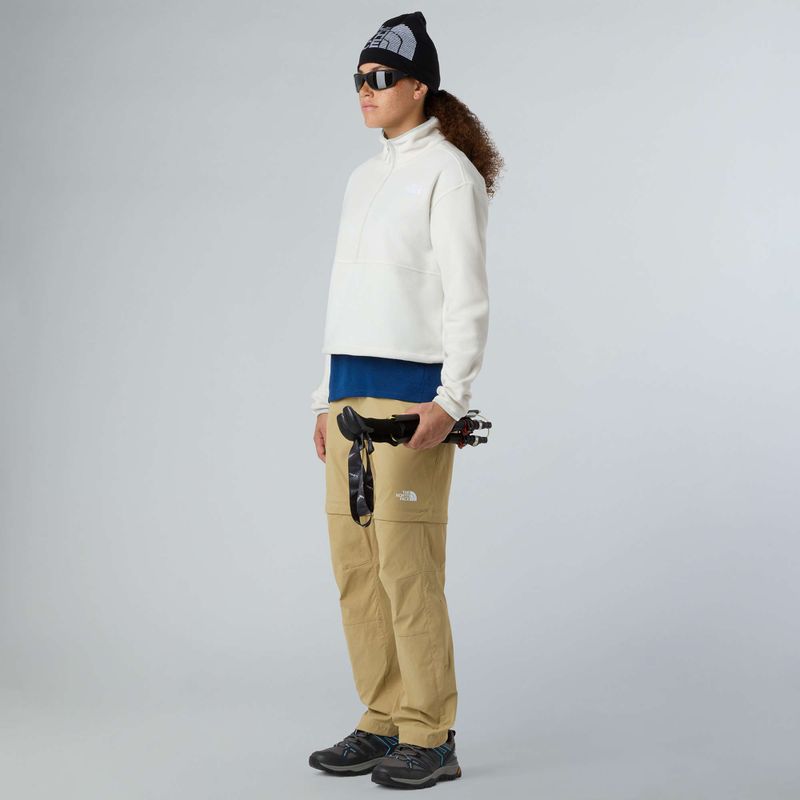 Felpa donna The North Face Glacier Fleece 1/2 Zip Short white dune 2