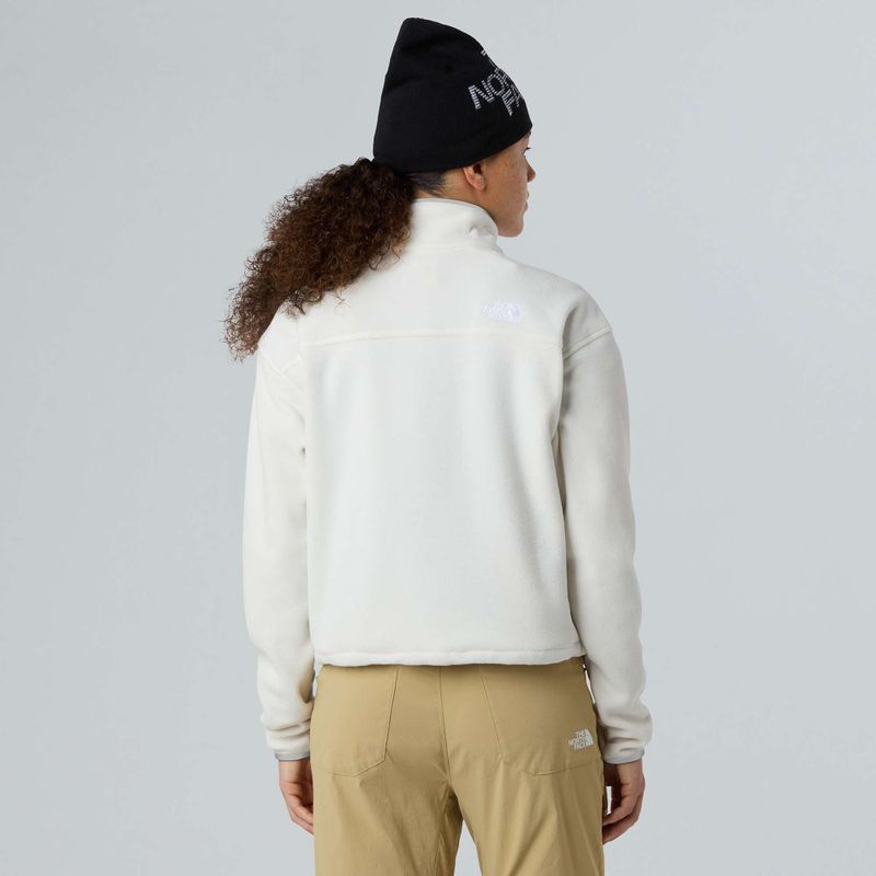Felpa donna The North Face Glacier Fleece 1/2 Zip Short white dune 3