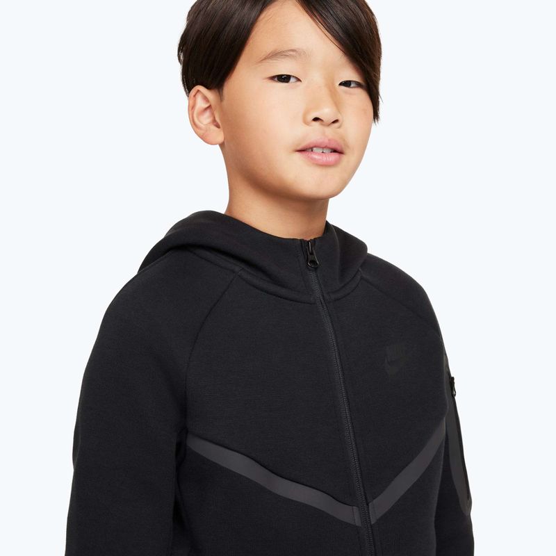 Felpa bambini Nike Sportswear Tech Fleece Full Zip black/black/black 4