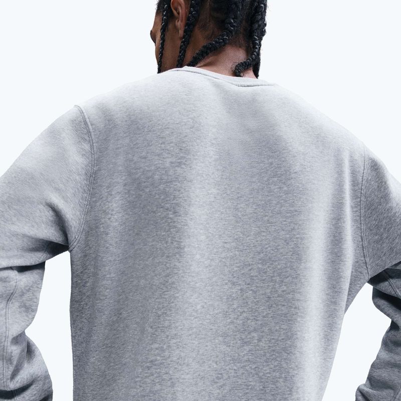 Felpa uomo Nike Sportswear Club Graphic Fleece Crew dark grey heather/white 5