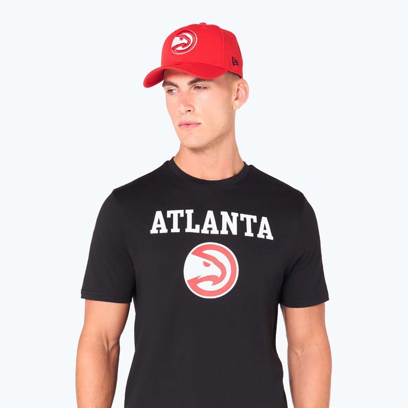 Maglietta New Era NOS NBA Regular Atlanta Hawks da uomo, nero 3