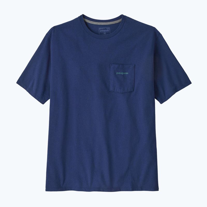 T-shirt Patagonia Boardshort Logo Pocket Uomo Responsibili clement blue 4