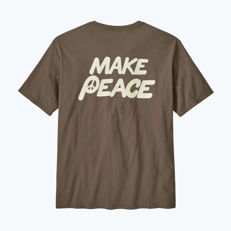 Maglietta Patagonia Balance Organic peace seeds / marlow brown da uomo 2