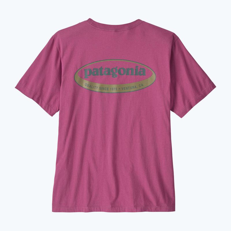 Maglietta da uomo Patagonia '95 Oval Logo faded magenta 2