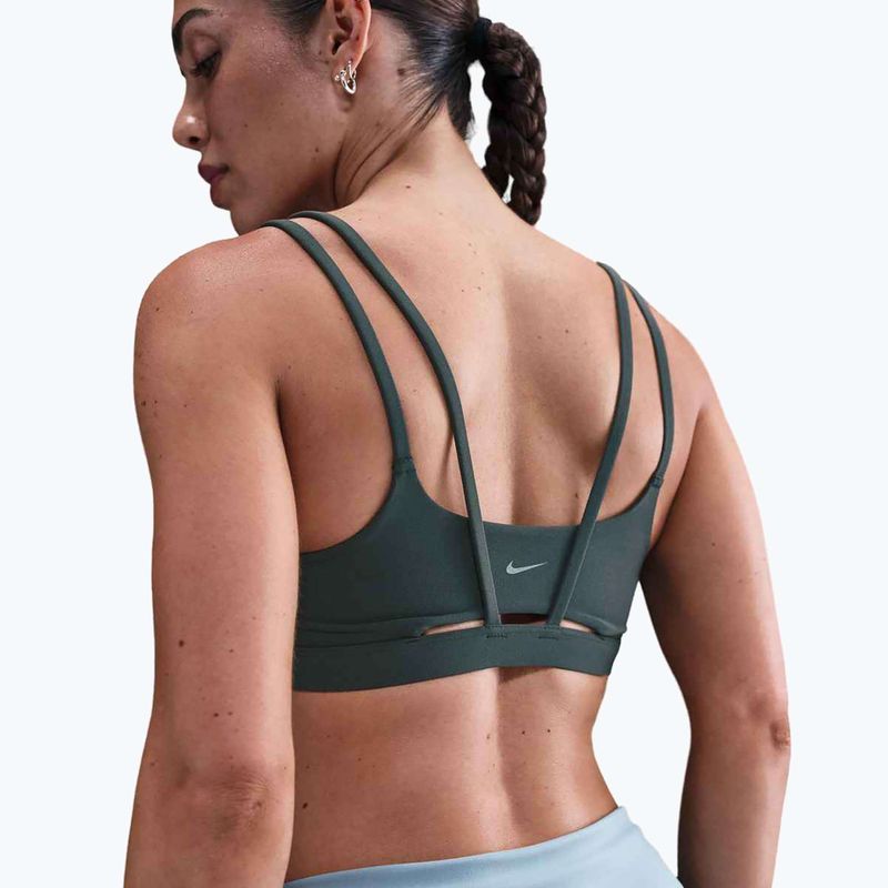 Reggiseno sportivo Nike Zenvy Strappy seaweed/white 4
