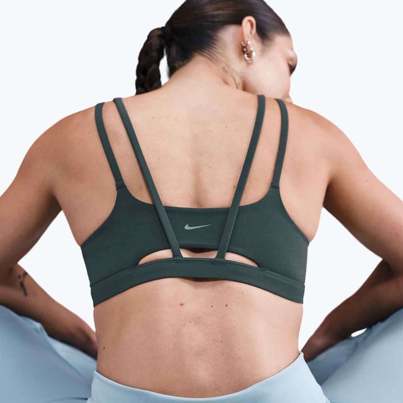 Reggiseno sportivo Nike Zenvy Strappy seaweed/white 5