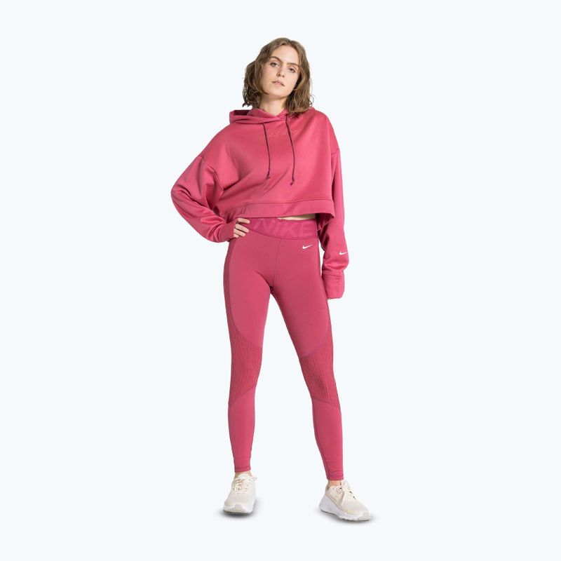 Leggings da allenamento donna Nike Pro High-Waisted sweet beet/white 2
