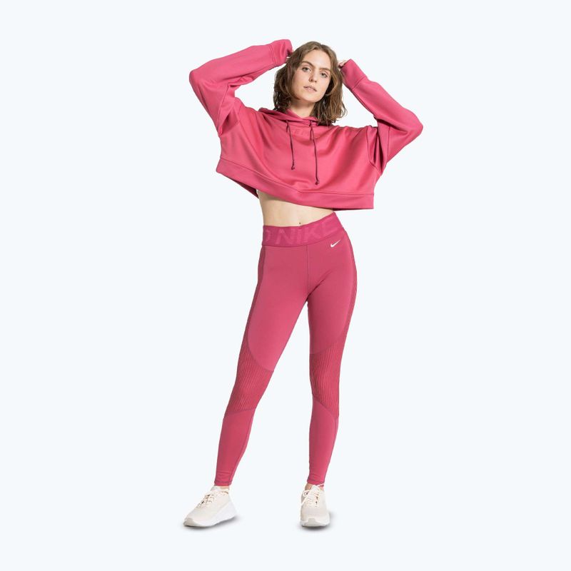 Leggings da allenamento donna Nike Pro High-Waisted sweet beet/white 5