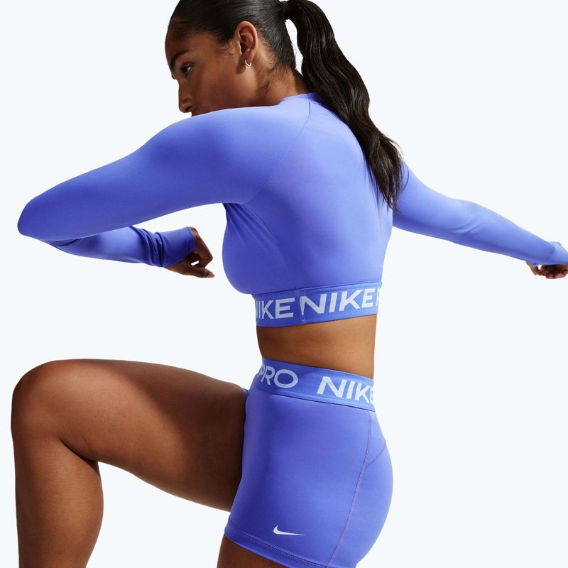 Pantaloncini da donna Nike Pro Mid-Rise Biker 3" sapphire/white 5