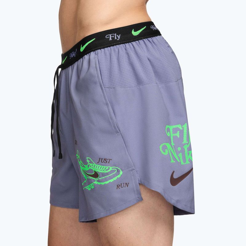 Pantaloncini da running uomo Nike Fly Nike Stride 5" iron purple/black 3