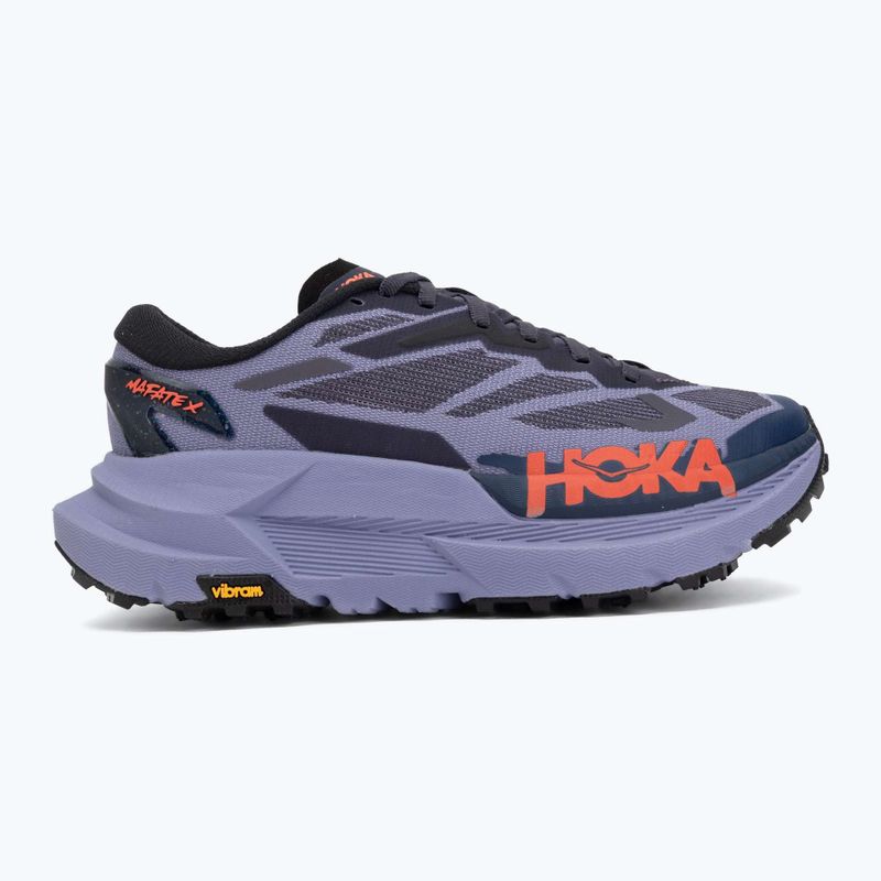 Scarpe da corsa da donna HOKA Mafate X berry jam/squid ink 2