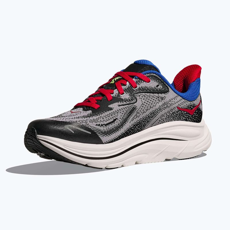 Scarpe da corsa per bambini HOKA Clifton 10 foggy grey/black 4