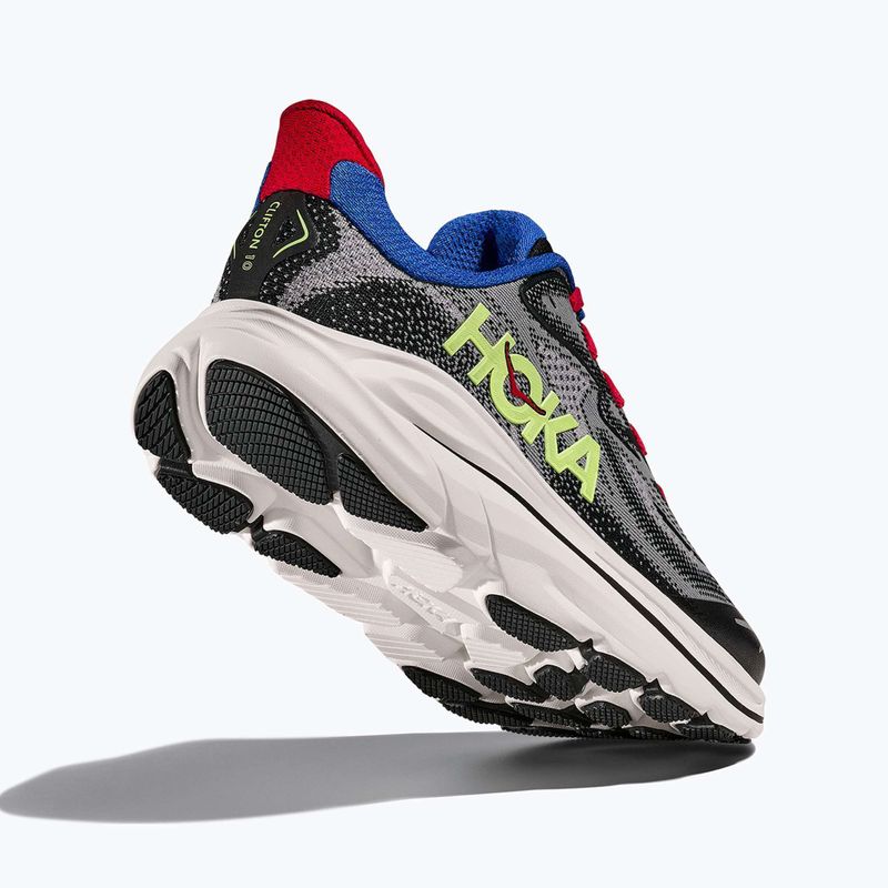 Scarpe da corsa per bambini HOKA Clifton 10 foggy grey/black 5