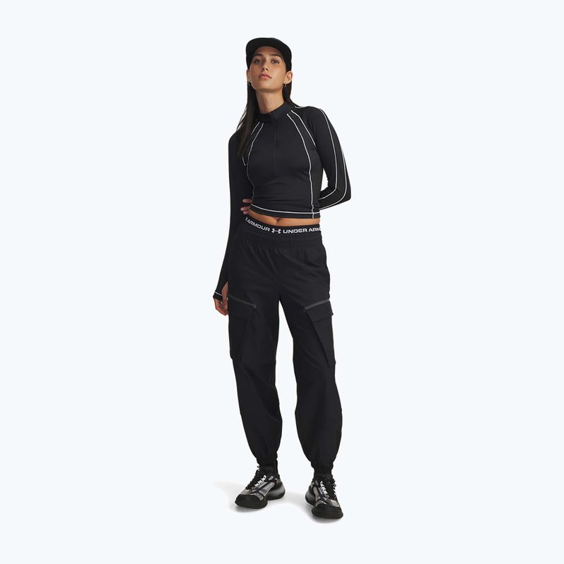Maglia a maniche lunghe da training donna Under Armour ColdGear Textured 1/2 Zip black/white/metallic silver 2