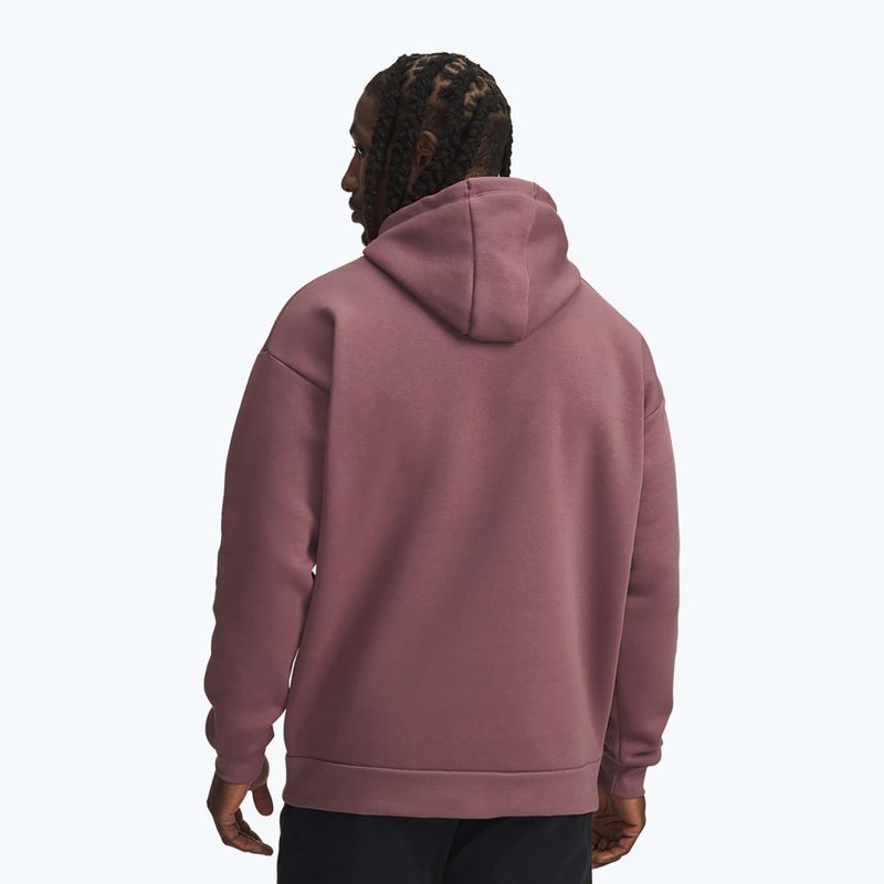 Felpa da uomo Under Armour Project Rock Icon Hoody maroon mist/black 2