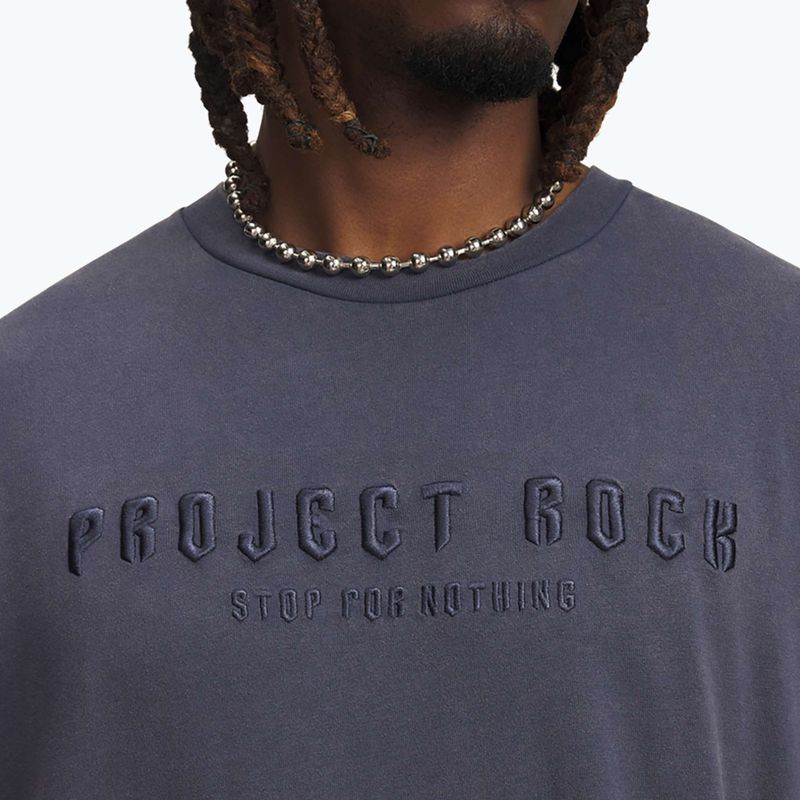T-shirt da uomo Under Armour Project Rock Q3 ST Graphic downpour gray/white 3