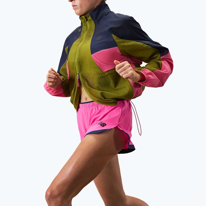 Pantaloncini da running da donna New Balance Run Essentials 3" pink heat 2