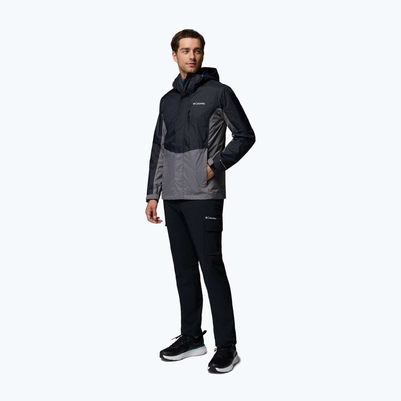 Giacca antipioggia da uomo Columbia Pouring Adventure III black/city grey 2