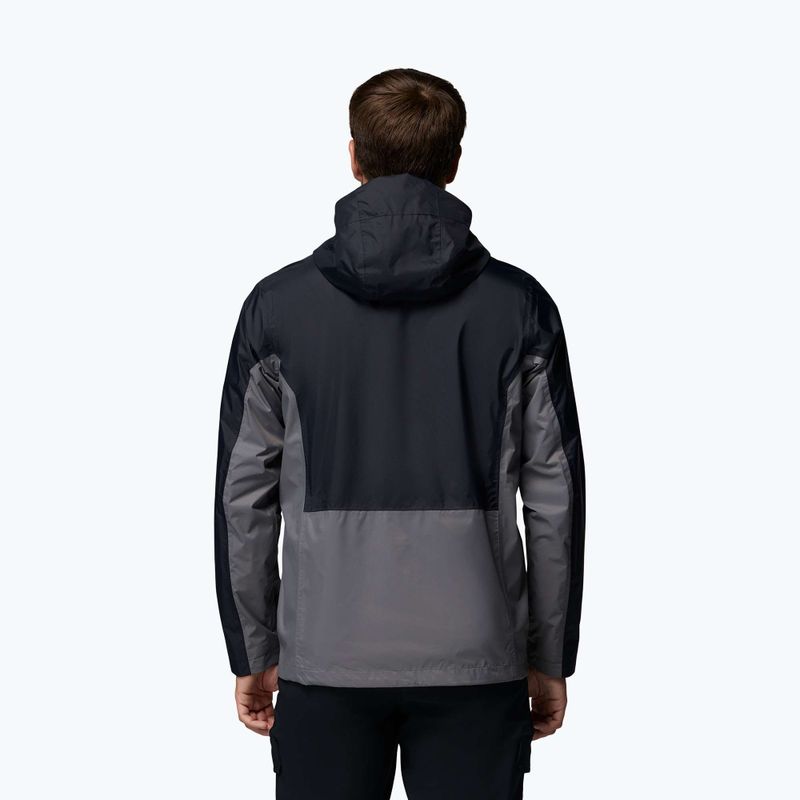 Giacca antipioggia da uomo Columbia Pouring Adventure III black/city grey 3