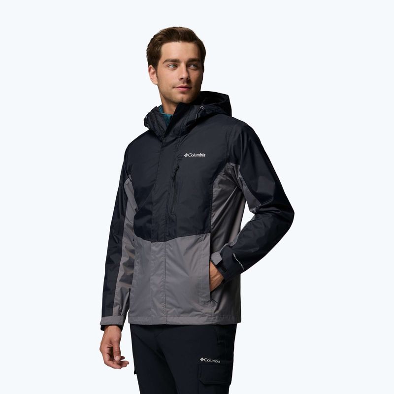Giacca antipioggia da uomo Columbia Pouring Adventure III black/city grey 4