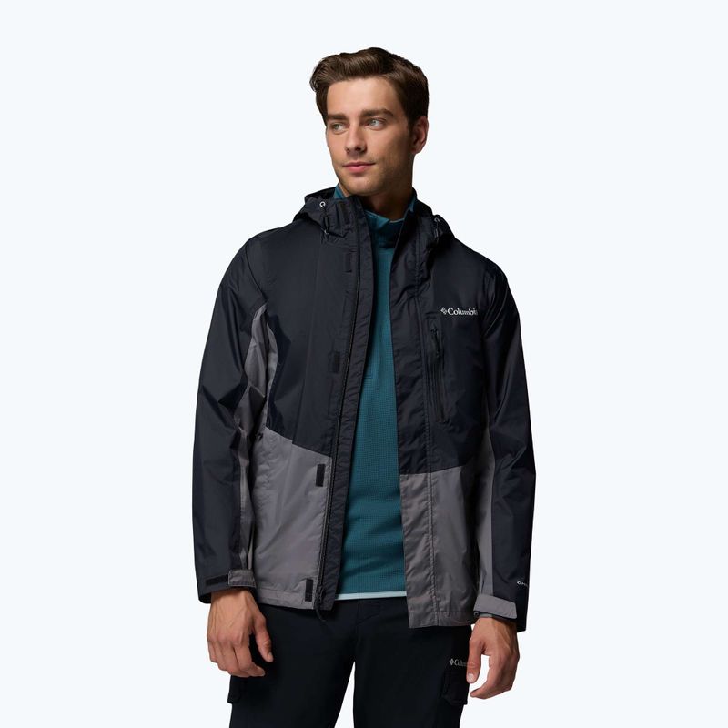 Giacca antipioggia da uomo Columbia Pouring Adventure III black/city grey 5