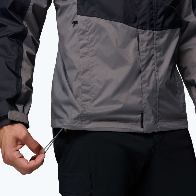 Giacca antipioggia da uomo Columbia Pouring Adventure III black/city grey 8