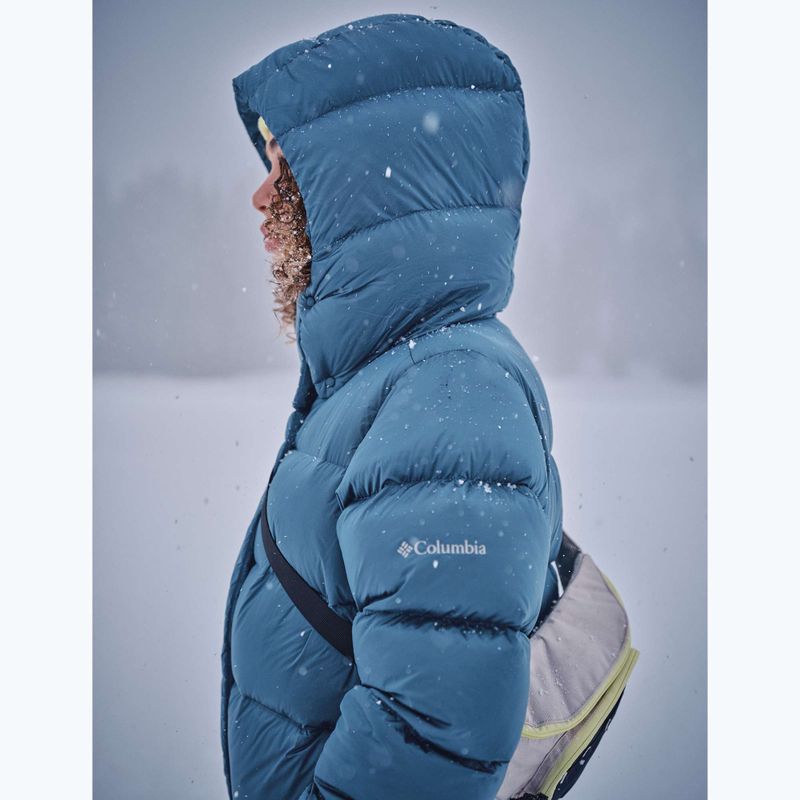 Piumino da donna Columbia Amaze Puff Hooded everblue high shine 19