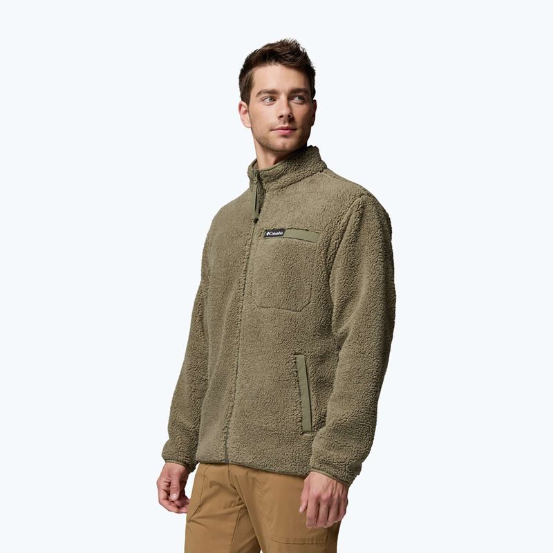 Felpa uomo Columbia Rugged Ridge High Pile Full Zip stone green 4