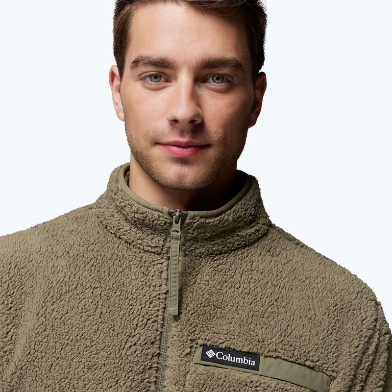 Felpa uomo Columbia Rugged Ridge High Pile Full Zip stone green 5