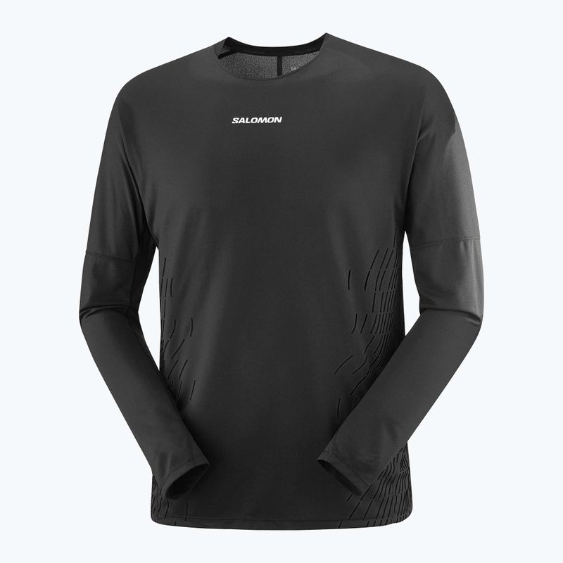 Maglia a maniche lunghe da corsa uomo Salomon Sense Aero GFX nero profondo 3