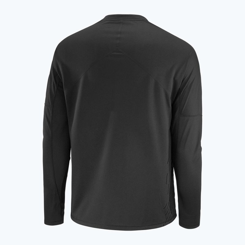 Maglia a maniche lunghe da corsa uomo Salomon Sense Aero GFX nero profondo 4
