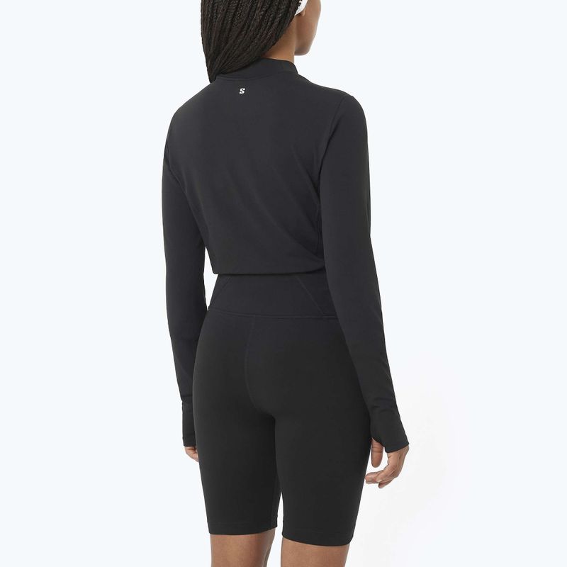 Maglia a maniche lunghe da corsa donna Salomon Bliss nero profondo 3